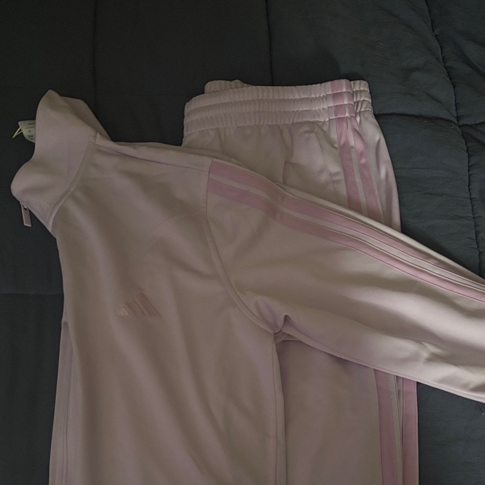 Adidas Lavender Tracksuit with Stripes